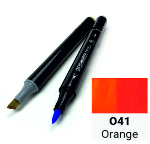 Маркер SKETCHMARKER BRUSH, колір помаранчевий (Orange) 2 пера: долото та м'яке, SMB-O041 