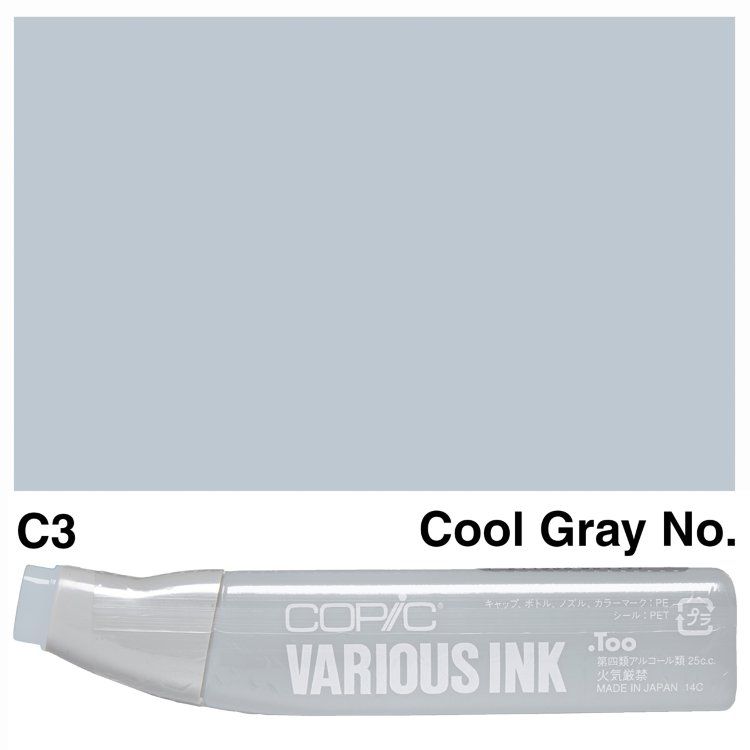 Чернила для маркеров Copic Various Ink, #С-3 Cool gray (Холодный серый)