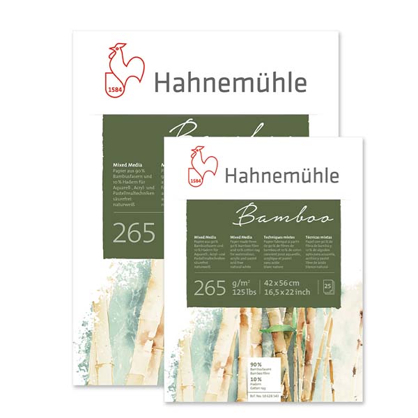 Альбом паперу для акварелі MIX Bamboo, 90% бамбук, 30х40см, 25л, 265г/м2. Hahnemuhle  - фото 2