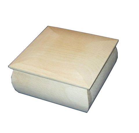 Дерев'яна скринька-скринька квадратна, без фурнітури, 11х11 см 