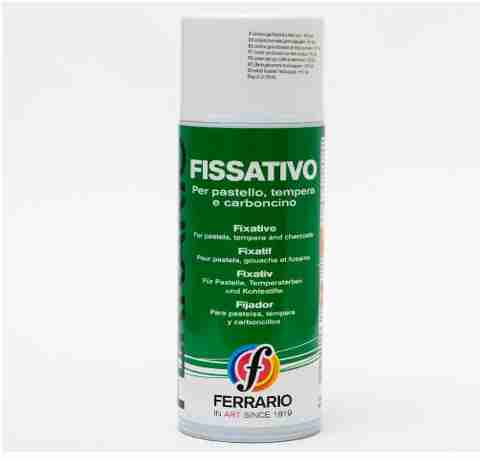 Лак в аэрозоле фиксирующий Spray auxiliaries Fixative Ferrario, 400 ml