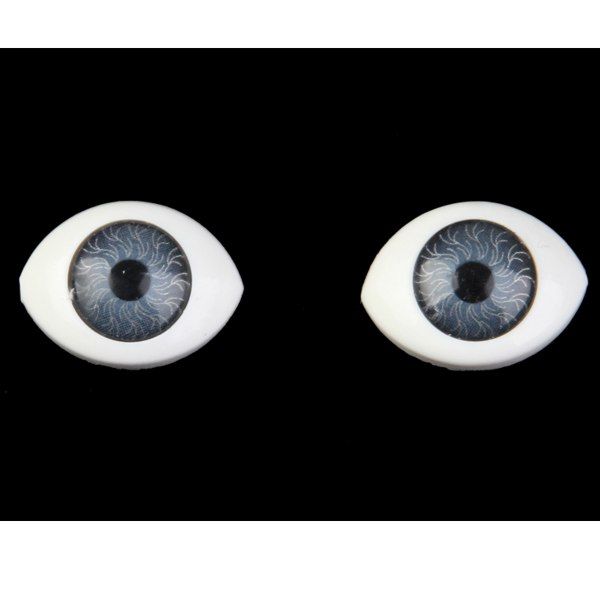 Очі для іграшок, сірі овальні, 15 мм (2 шт./уп.) 