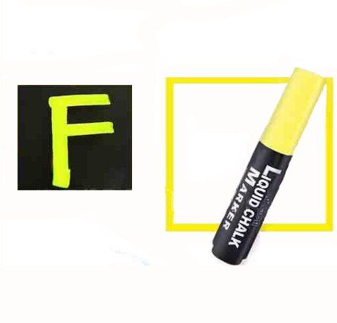 Маркер крейдяний Жовтий, Liquid Chalk Marker, 5 мм, Santi 