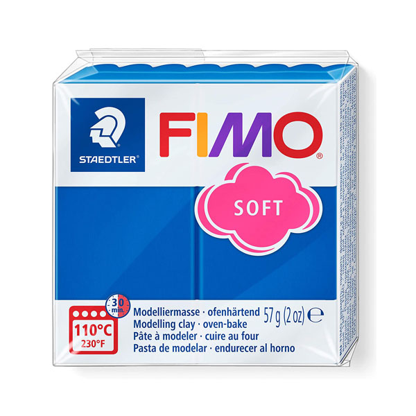 Пластика «FIMO Soft», 56 г. Цвет: Блестящий синий №33