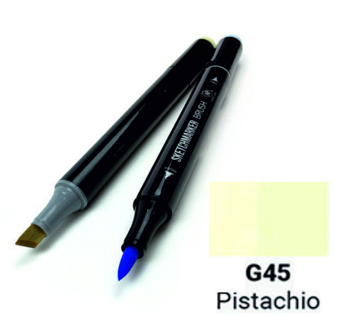 Маркер SKETCHMARKER BRUSH, колір ФІСТАШКОВИЙ (Pistachio) 2 пера: долото та м'яке, SMB-G045 