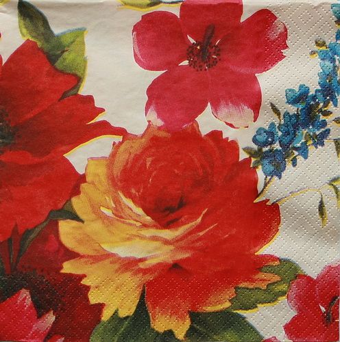 Салфетка Маки и розы