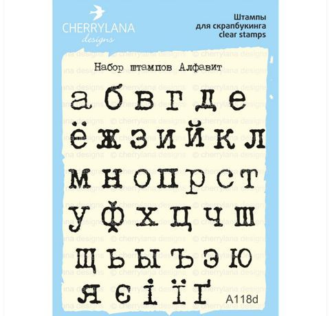 Набір штампів для скрапбукінгу «Алфавіт, російська-українська, великі» 