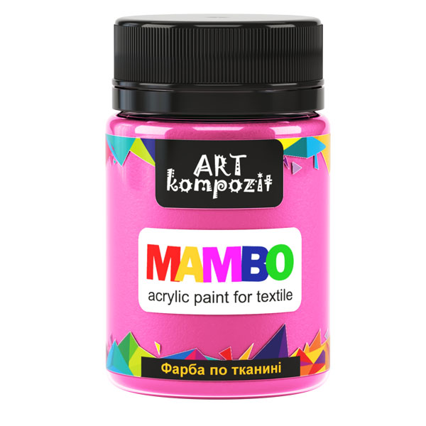 Краска для ткани MAMBO "ART Kompozit" METALLIC, цвет: 56 РОЗОВЫЙ ПЕРСИК, 50 ml