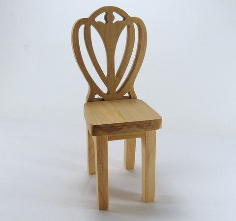 Деревянный игрушечный стульчик, h-17 см