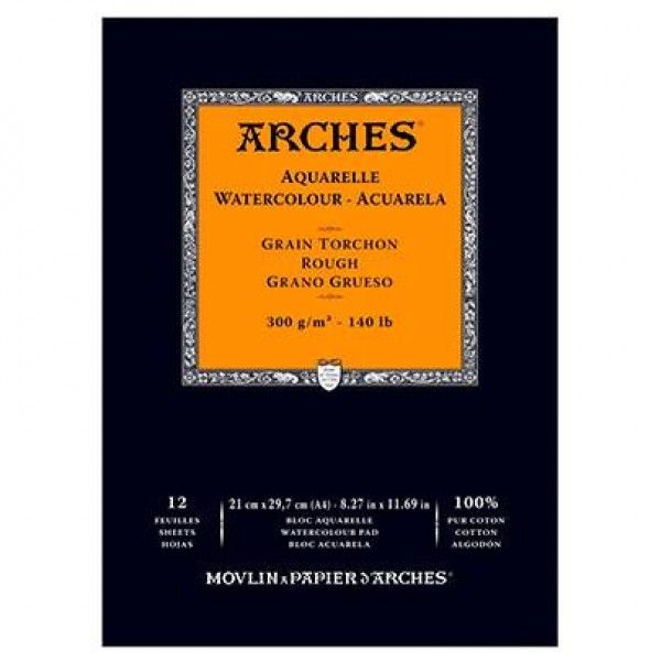 Arches альбом для акварели крупнозернистая Arches Rough Grain 300 гр, 14,8x21 см (12)