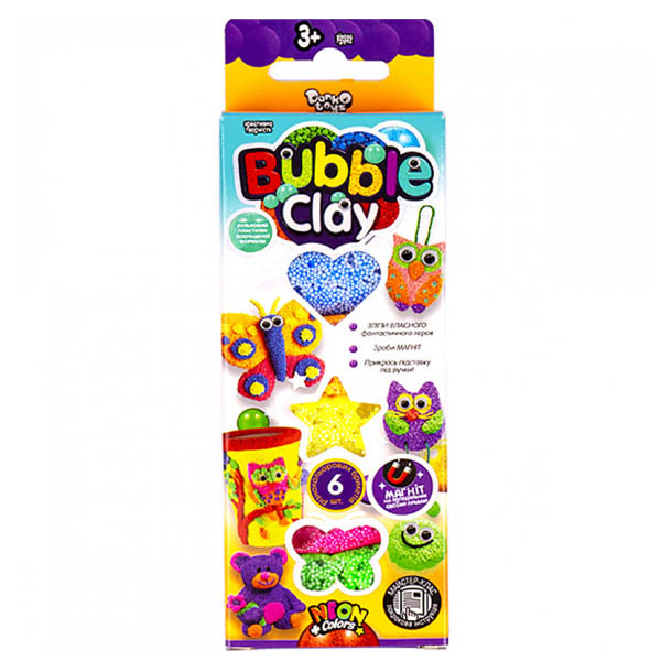 Набор для креативного творчества "BUBBLE CLAY", 6 цветов (BBC-01-01U)