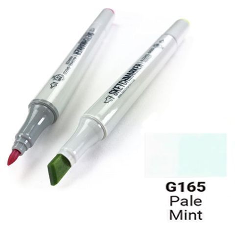 Маркер SKETCHMARKER, колір БЛІДНА М'ЯТА (Pale Mint) 2 пера: тонке та долото, SM-G165 