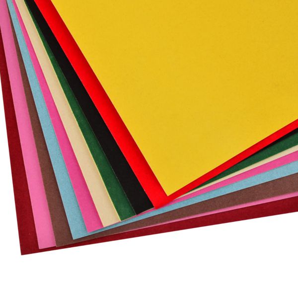 Набор цветной бумаги, бархатная, самоклеющаяся №13, А4, 10 цв  - фото 1