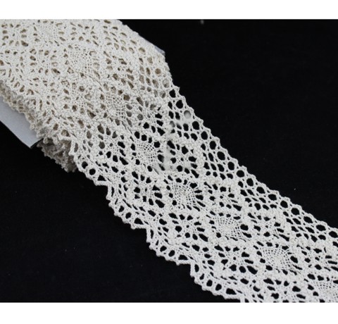 Кружевная лента, Бежевая 15900, ширина - 8.5 см, 1 метр