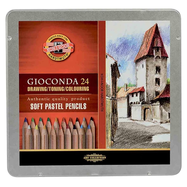 Набір олівців пастельних GIOCONDA 8828, 24 предмети, мет.уп.  - фото 2