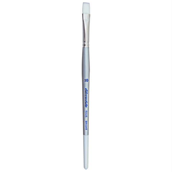 Кисть плоская Silver Brush, синтетика, к.р. SILVERWHITE 1502S. №10 (10 мм)