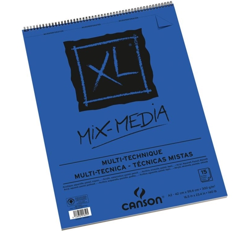 Альбом на спирали XL Mix Media (15 арк.), 300 g, A2, Canson