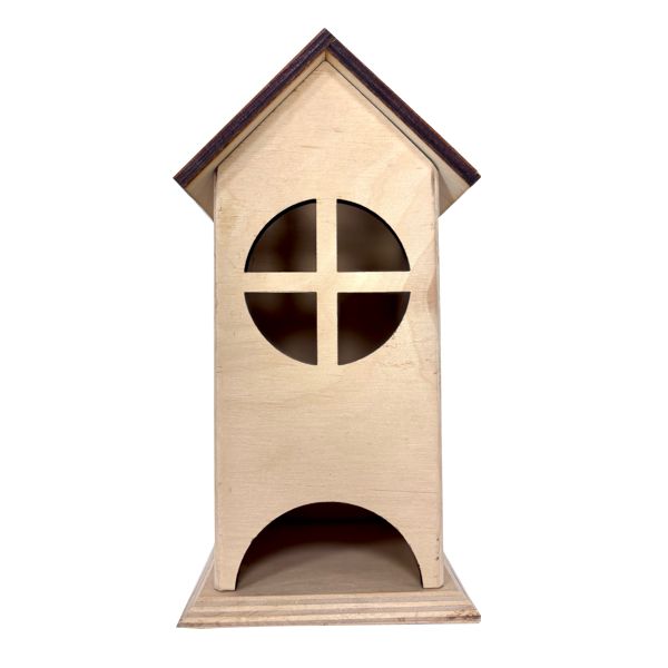 Заготовка чайного домика с окошком, 10x10x22 см