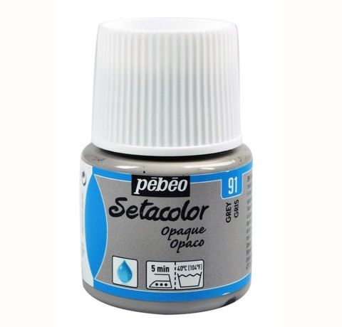 Краска акриловая для ткани Pebeo Setacolor Opaque, 091 СЕРЫЙ, 45 ml