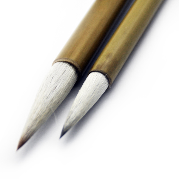 Пензель для каліграфії з натуральним ворсом, гладка бамбукова ручка, розмір L  - фото 2