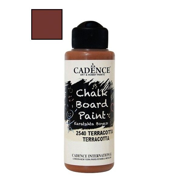 Акриловая краска для меловых досок «Chalkboard Paint» Cadence ТЕРАКОТА, 120 ml