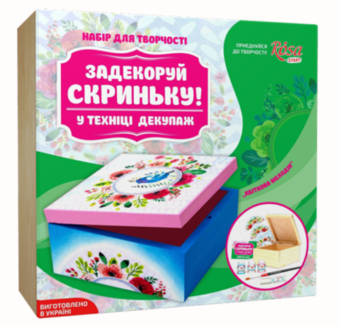 Набор для декорирования шкатулки «Цветочные мелодии», ROSA Start