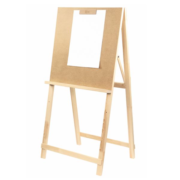Мольберт стаціонарний, хлопавка одностороння, сосна, 60х85х115см., мак. висота полотна 53см., в упак - фото 6