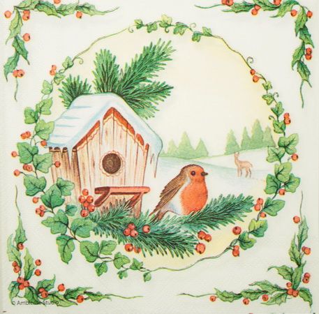 Салфетка Заснеженный скворечник