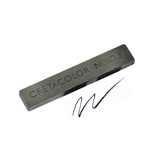 Уголь прессованный толстый Cretacolor Art Stiks, ЧЕРНЫЙ 3 (средний), 7х14 мм, 40403