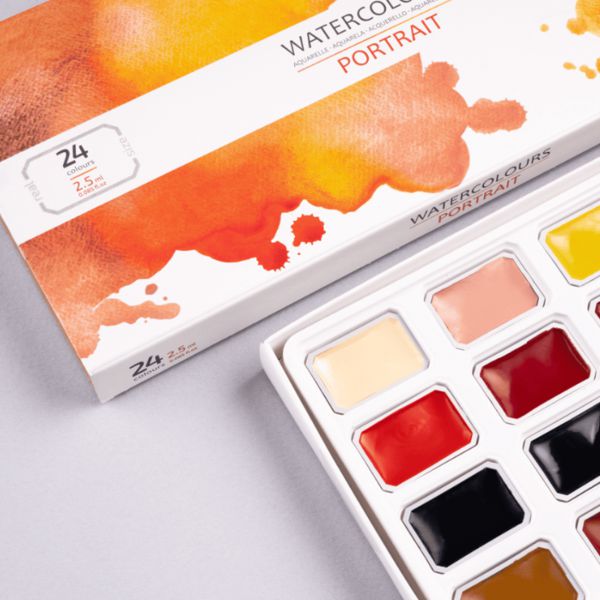 Набор акварельных красок PORTRAIT 24*2,5мл, кювета, картон, ROSA Studio - фото 4