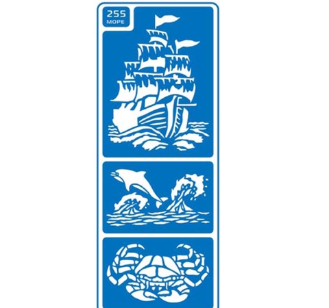 Трафарет самоклеющийся "Море-255", 8,5х23,5 см