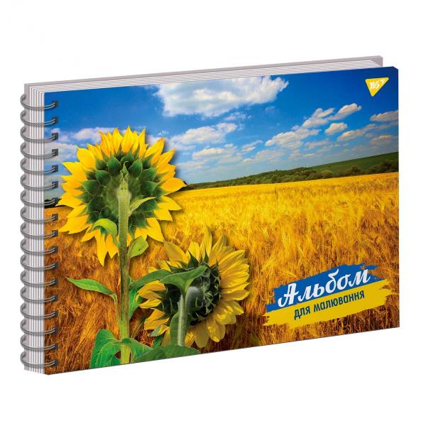 Альбом для малювання "Ukraine sunflowers" А4 30 ст, 100 г/м2, на спіралі, YES - фото 2