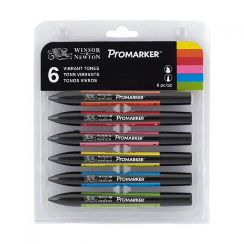 Набір двосторонніх маркерів Promarker Яскраві відтінки, 6 шт., Winsor&Newton 
