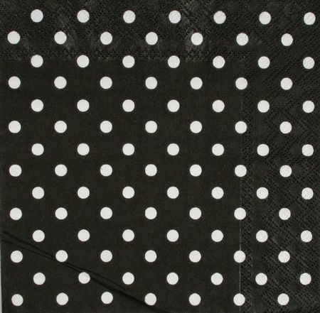 Салфетка Горох на черном