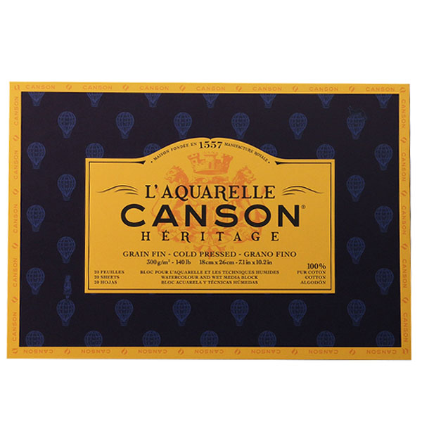  Canson альбом для акварели холодного прессования Heritage, 300 гр, 20л, 18х26 см - фото 1