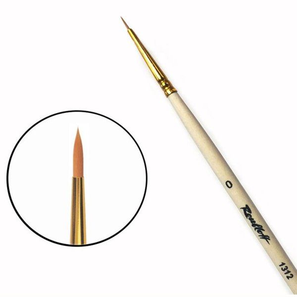 Kисть синтетическая круглая удлиненная, №0