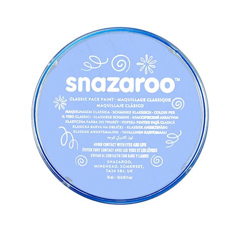 Аквагрим для лица и тела Snazaroo Classic, пастельно-голубой, 18 ml, №366