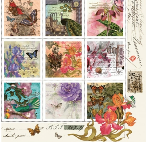 Салфетка Цветочные марки