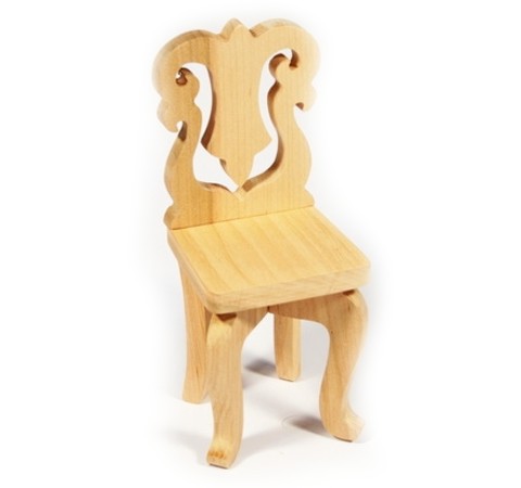 Деревянный игрушечный стульчик, h-16 см