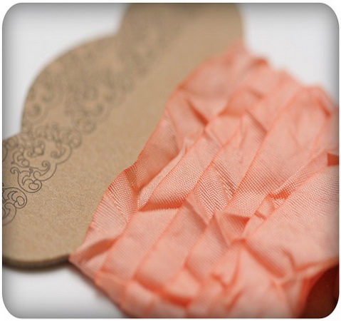 Лента Shabby ribbon «Персиковая» ScrapBerrys, 10 мм, 1 метр