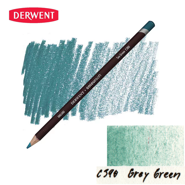 Карандаш цветной Derwent Coloursoft (C390) Серо-зеленый.