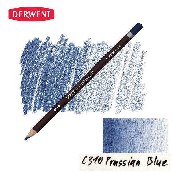 Олівець кольоровий Derwent Coloursoft (C310) Берлінський блакитний. 