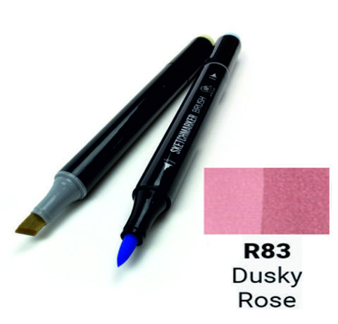 Маркер SKETCHMARKER BRUSH, колір ТЕМНА ТРОЯНДА (Dusky Rose) 2 пера: долото і м'яке, SMB-R083 