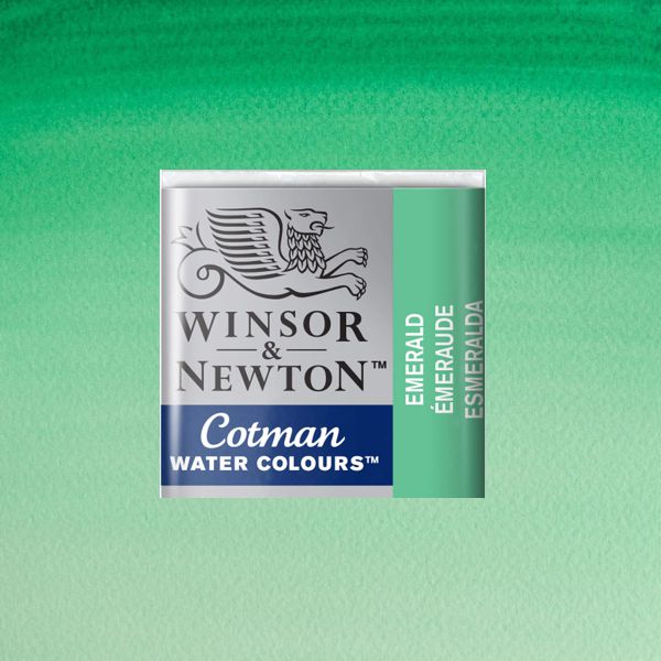 Winsor акварель Cotman Half Pan, № 235 Emerald (Изумрудный)