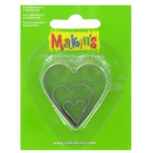 Каттери для глини Makin's, Серце(36007), 3 шт/уп 