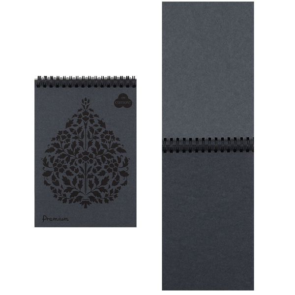 Альбом для пастели Graphite на спіралі, сірий, A5, 160 гр, 40% бавовни, 30 л., Л-Х  - фото 1