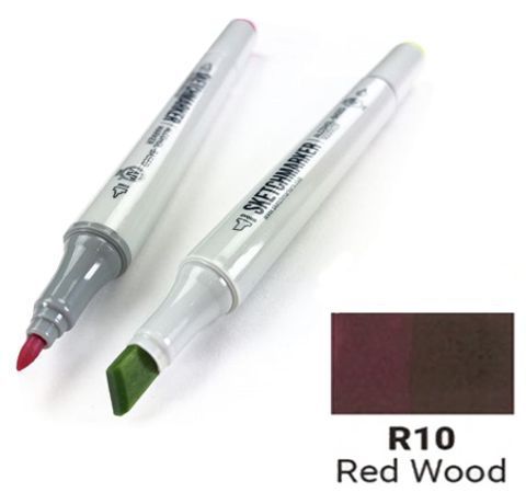 Маркер SKETCHMARKER, колір ЧЕРВОНЕ ДЕРЕВО (Red Wood) 2 пера: тонке та долото, SM-R010 
