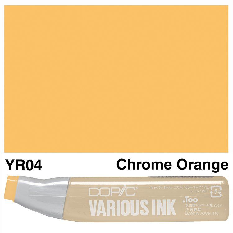 Чорнило для маркерів Copic Various Ink, #YR-04 Chrome orange (Помаранчевий хром) 