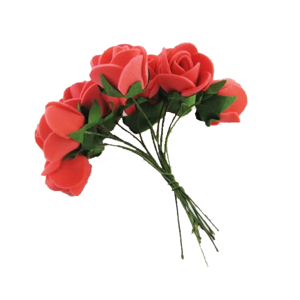 Латексні трояндочки з сіточкою, Червоні, D-15 мм, 12 шт/уп.