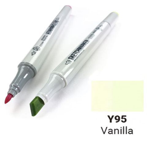 Маркер SKETCHMARKER, колір ВАНІЛЬНИЙ (Vanilla) 2 пера: тонке та долото, SM-Y095 